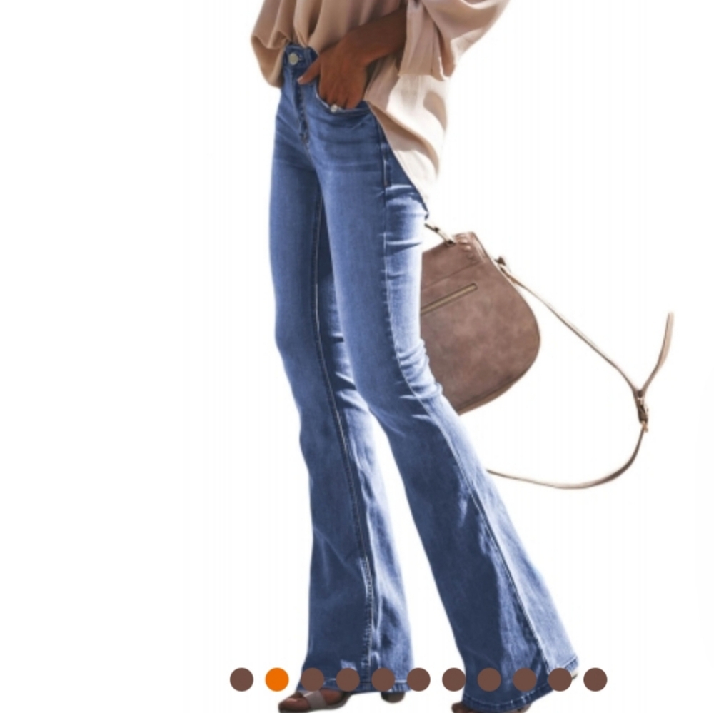 New Light Blue Wide Leg Jeans